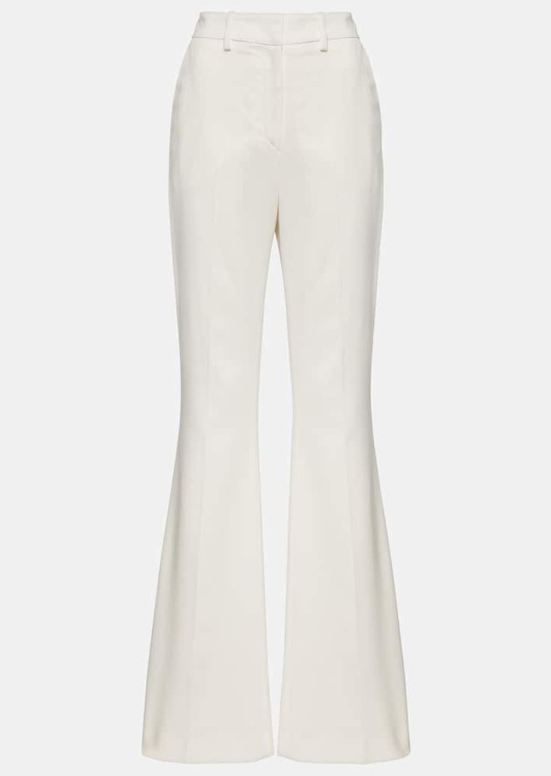 Balmain High-rise crêpe flared pants