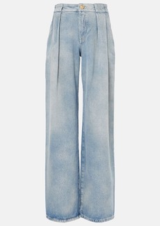 Balmain High-rise wide-leg jeans