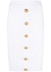 BALMAIN High waist buttoned knit skirt