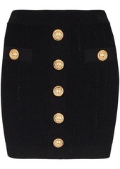 BALMAIN High waist buttoned mini skirt