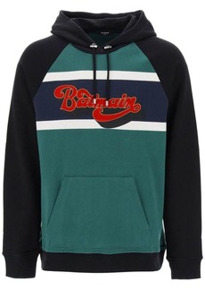 Balmain hoodie with 70's flocked print
