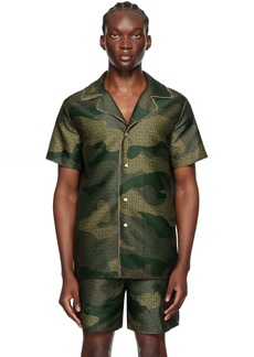 Balmain Khaki Camouflage Shirt