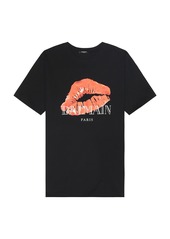 BALMAIN Kiss Print Logo T-Shirt