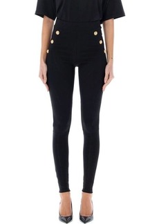 BALMAIN Knit leggings with 6 buttons