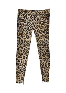 Balmain Leopard Skinny Trouser in Animal Print Cotton