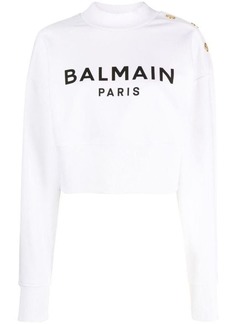 BALMAIN Logo cotton sweatshirt