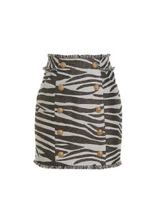 BALMAIN 'Lurex Zebra' skirt