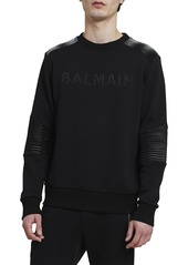 Balmain Men's Ribbed 3D Logo Sweatshirt