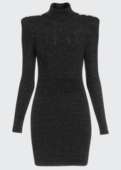 Balmain Metallic Body-Con Knit Dress