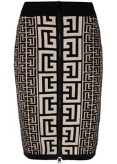 BALMAIN Monogram high waist skirt