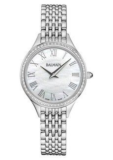 BALMAIN WATCHES Mother-of-Pearl Diamond Bracelet Watch