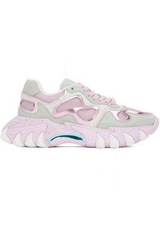 Balmain Off-White & Pink B-East Sneakers