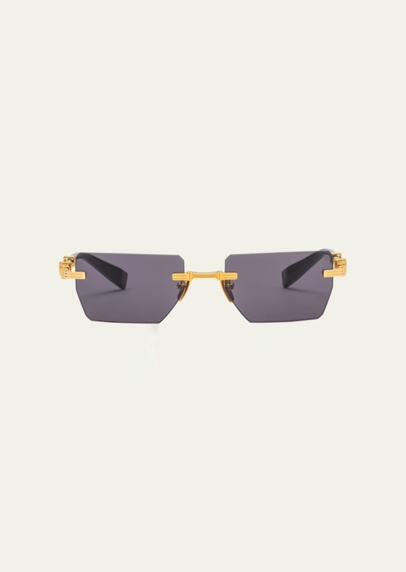 Balmain Pierre Oval Acetate Sunglasses