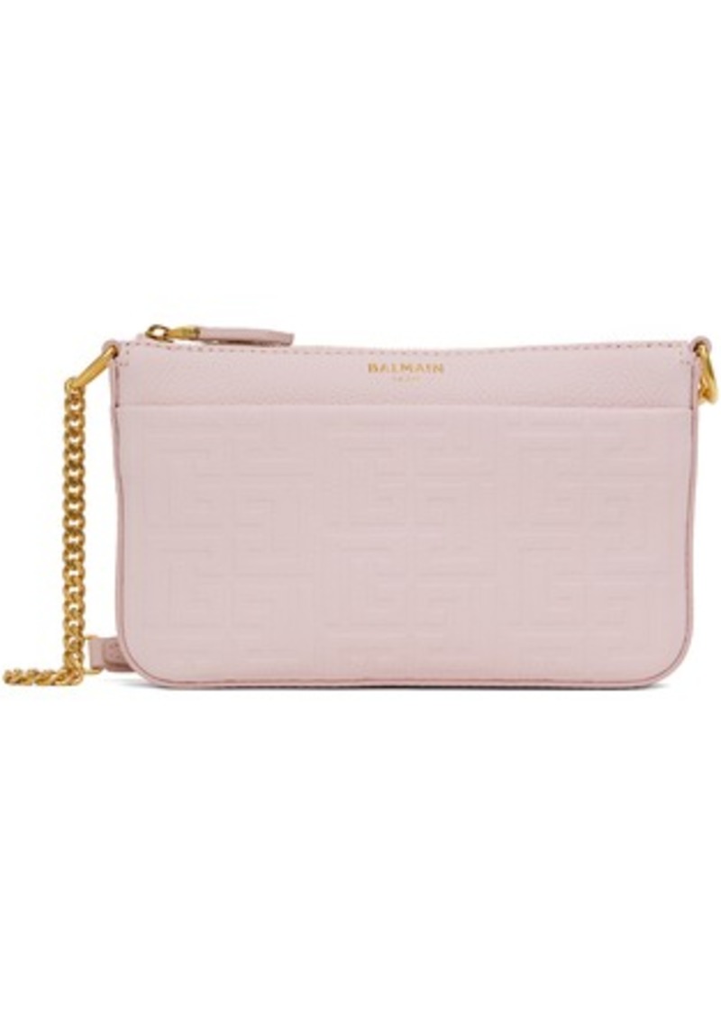 Balmain Pink 1945 Soft Zipped Mini Bag