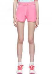 Balmain Pink Barbie Edition Velour Shorts