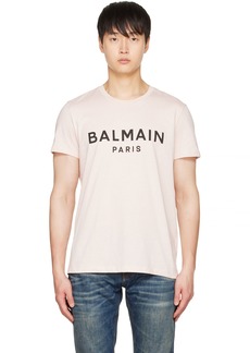 Balmain Pink Print T-Shirt