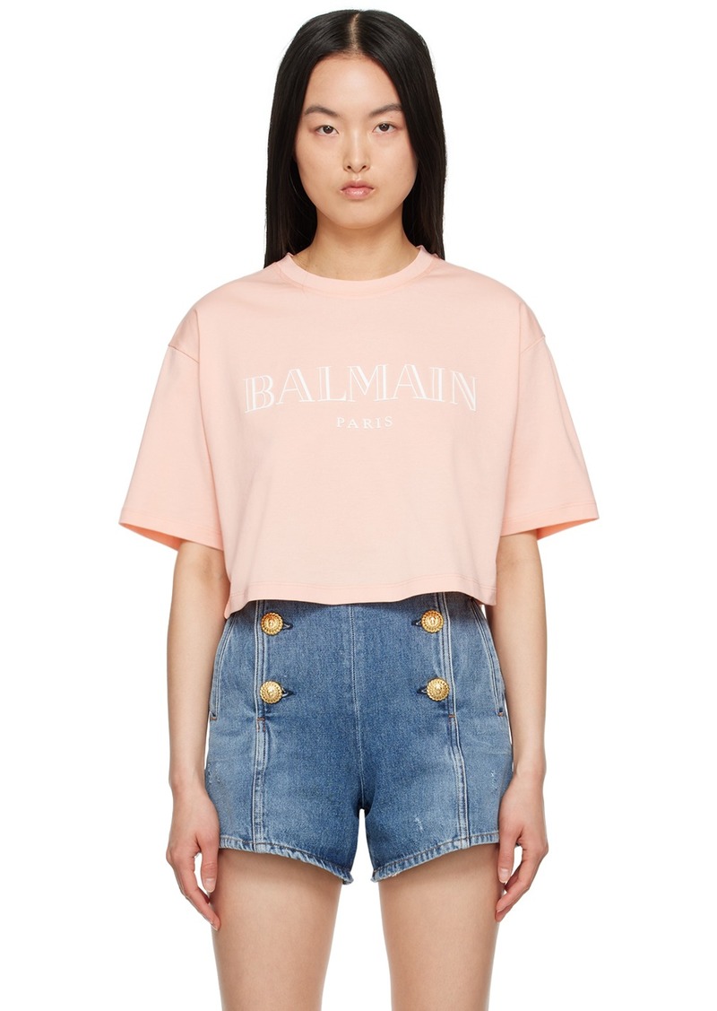 Balmain Pink Vintage T-Shirt