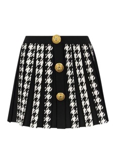 BALMAIN Pleated miniskirt with buttons