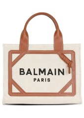 Balmain Small B-Army Canvas & Leather Tote