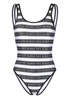 BALMAIN Striped swimsuit