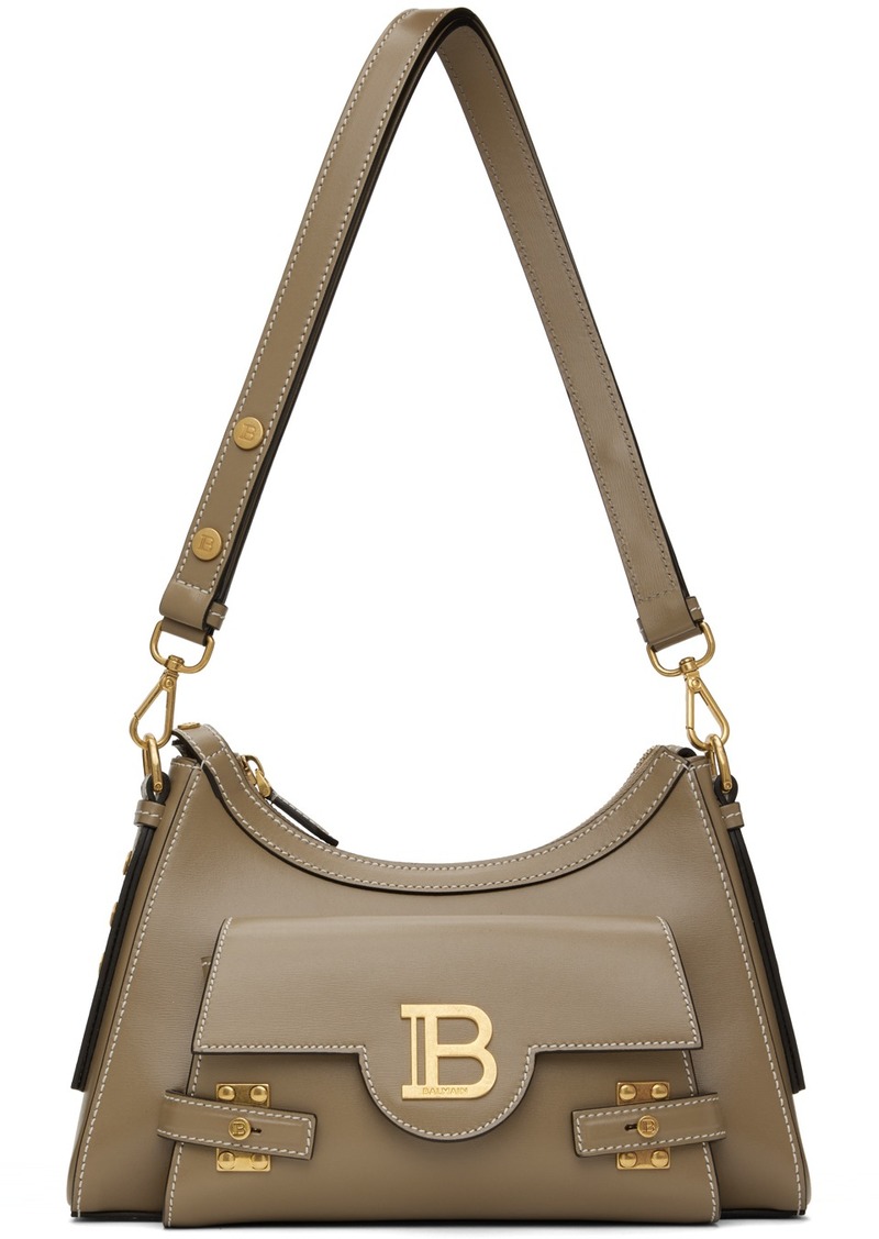 Balmain Taupe Calfskin B-Buzz Bag