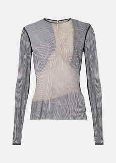 Balmain Trompe-l'ail printed tulle top