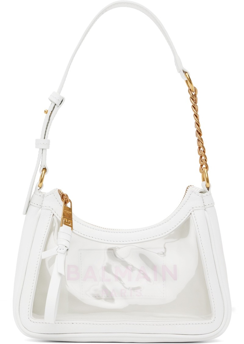 Balmain White B-Army Shoulder Bag