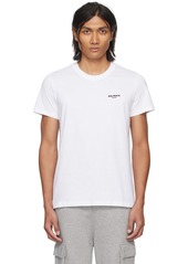 Balmain White Flocked T-Shirt