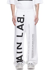 Balmain White 'Main Lab' Sweatpants