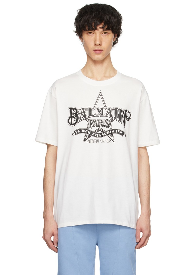Balmain White Star T-Shirt