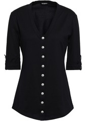 Balmain Woman Cotton-jersey Top Black