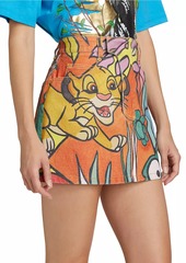 Disney x Balmain: The Lion King Denim Miniskirt