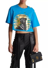 Disney x Balmain: The Lion King Panther Crop T-Shirt