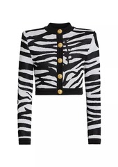 Disney x Balmain: The Lion King Zebra Knit Jacquard Cardigan