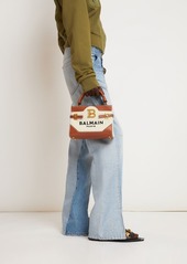 Balmain Bbuzz 22 Canvas & Leather Top Handle Bag