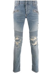 Balmain Biker ripped skinny jeans