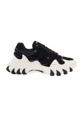 Balmain Black and White 'B-east' Sneaker with Contrast Detail in Suede and Mesh Man