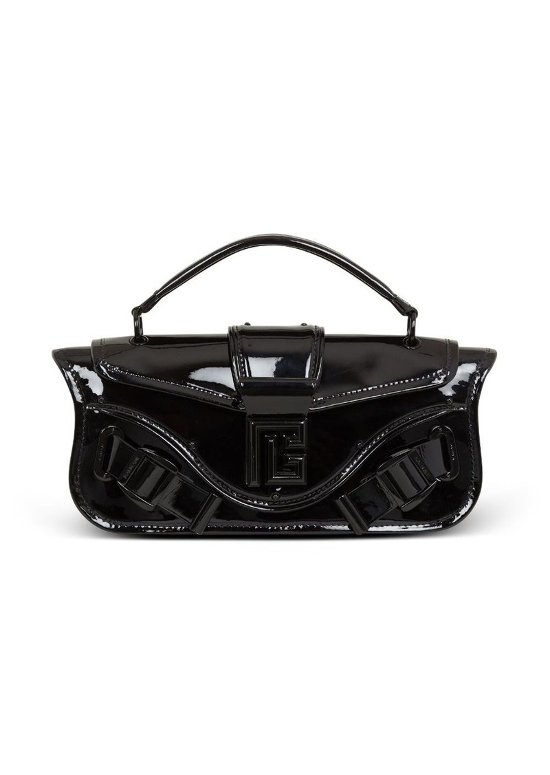 Balmain Blaze patent leather clutch bag