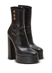 Balmain Brune 135mm leather ankle boots