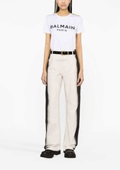 Balmain button-embellished logo-print T-shirt