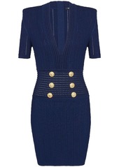 Balmain V-neck knitted dress