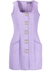 Balmain button-embellished tweed dress