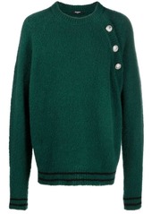 Balmain button-embossed knitted jumper