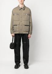 Balmain button-up stretch-cotton military jacket