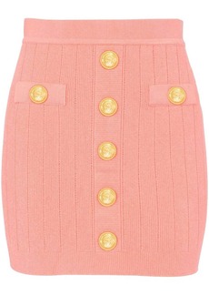 Balmain buttoned knit skirt