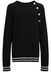 Balmain Buttoned Raglan Cashmere Sweater