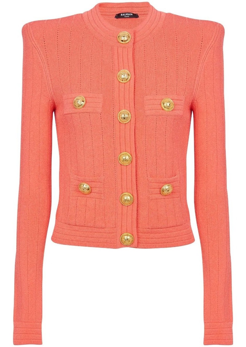 Balmain buttoned fine-knit cardigan