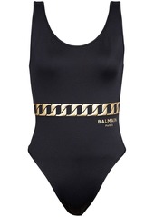 Balmain chain link print swimsuit