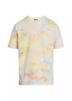 Balmain Cloud Logo-Embroidered Cotton T-Shirt