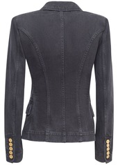 Balmain Co Denim Six Button Blazer